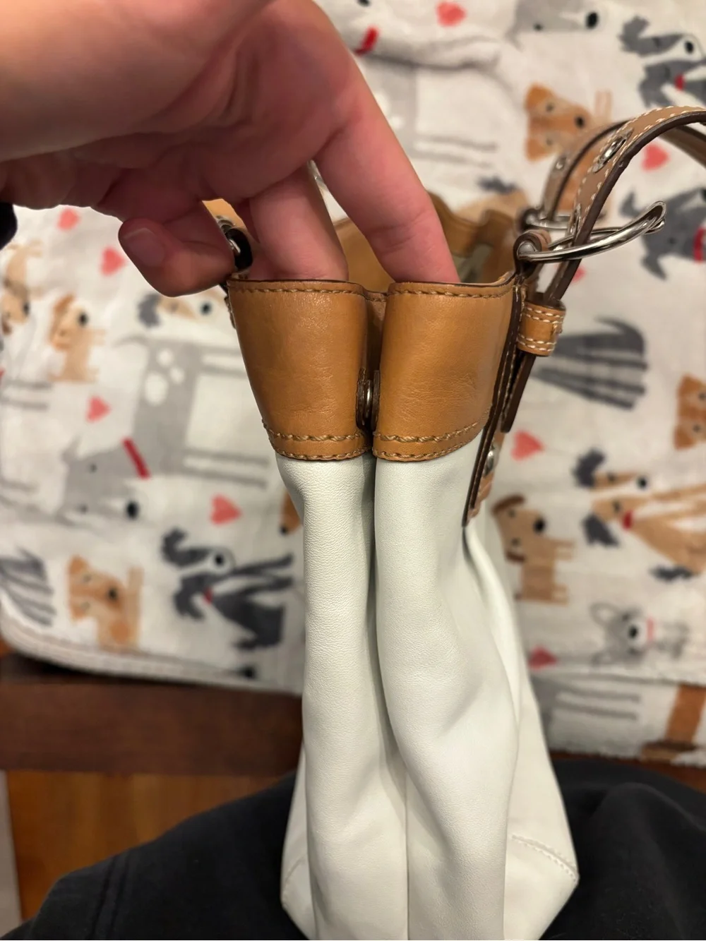 Vintage Coach Soho Pleated Leather Tote Bag